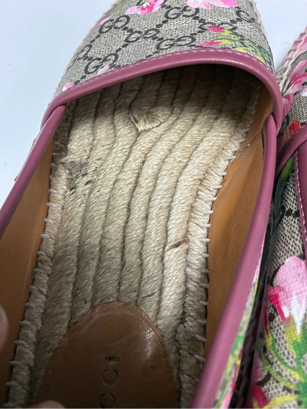 Gucci Pink Floral GG Canvas Espadrilles
